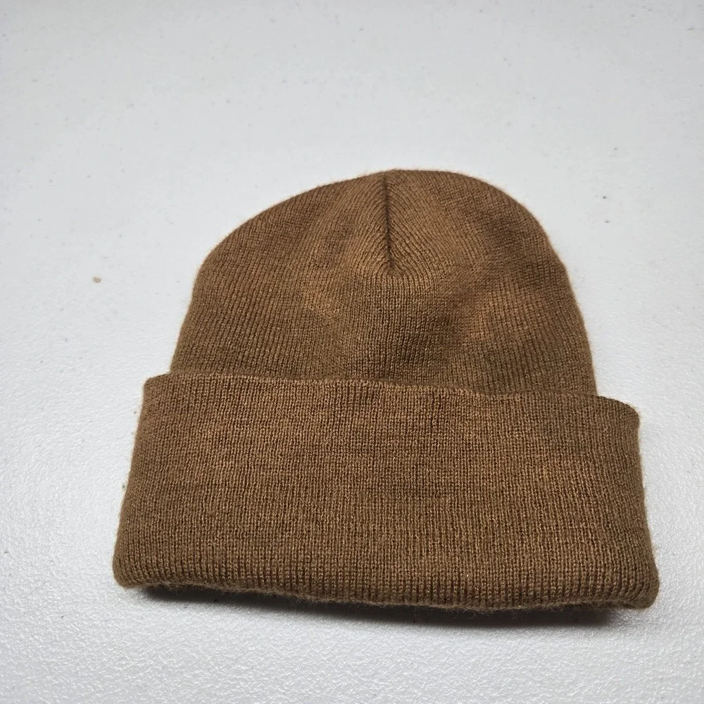 Carhartt Boys Beanie OS Brown Patch Logo‎ Acrylic Foldover Hat